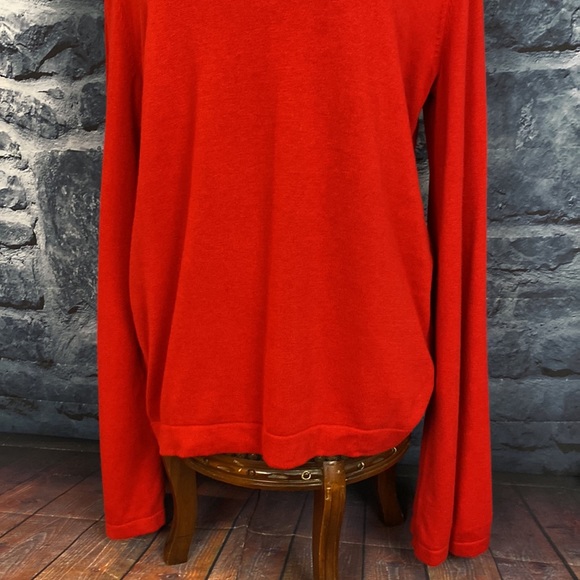 Vince Camuto Mock/ turtleneck key hole open cut scoop neckline pullover Sweater - Picture 2 of 9